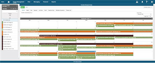 Screenshot Buildertrend scheduling feature.